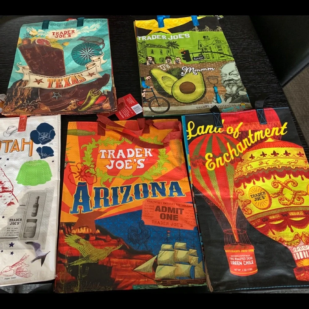 9 NWT Random Trader Joe's Regional Shopping Gift bags/Totes “Reduced to Sale” - Picture 8 of 16